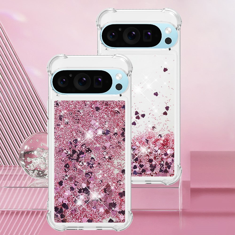 Pixel 9 Pro XL Glitzer-Hülle – Stoßfest & mit Treibsand