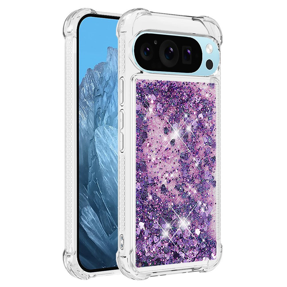 Pixel 9 Pro XL Glitzer-Hülle – Stoßfest & mit Treibsand