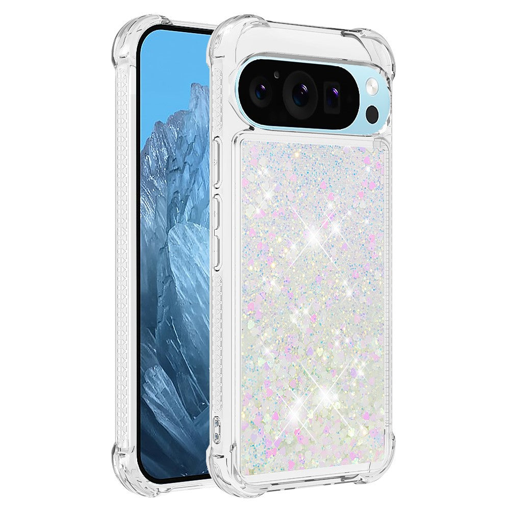 Pixel 9 Pro XL Glitzer-Hülle – Stoßfest & mit Treibsand