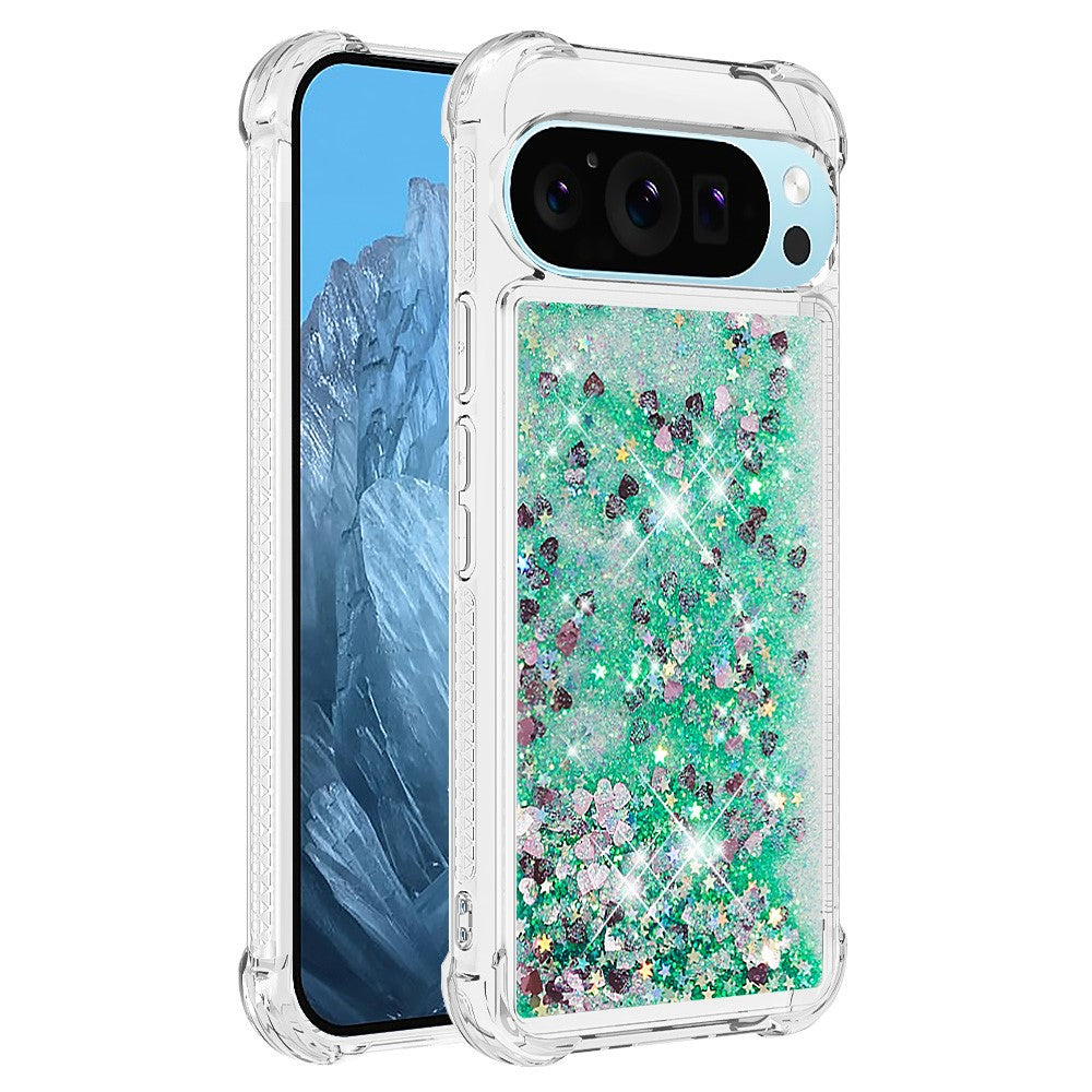Pixel 9 Pro XL Glitzer-Hülle – Stoßfest & mit Treibsand