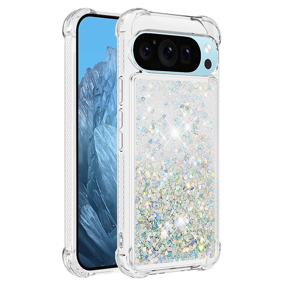 Pixel 9 Pro XL Glitzer-Hülle – Stoßfest & mit Treibsand