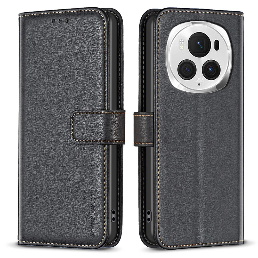 Honor Magic6 Pro 5G Wallet-Handyhülle – Aus PU-Leder & TPU, mit Magnetverschluss