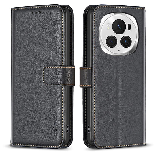 Honor Magic6 Pro 5G Wallet-Handyhülle – Aus PU-Leder & TPU, mit Magnetverschluss