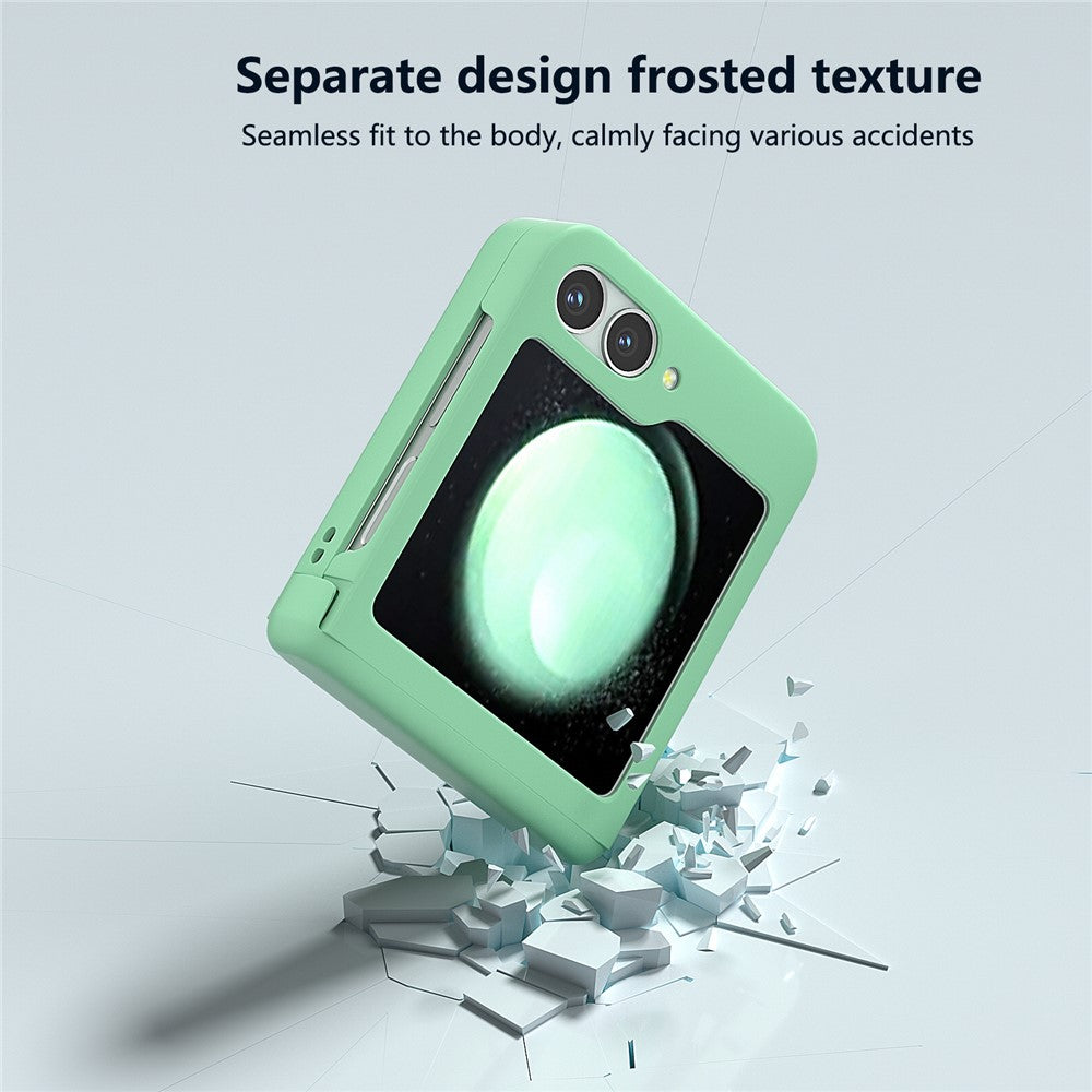 For Samsung Galaxy Z Flip7 FE 5G / Z Flip6 5G Case Skin-touch PC Phone Cover with Hinge Protection