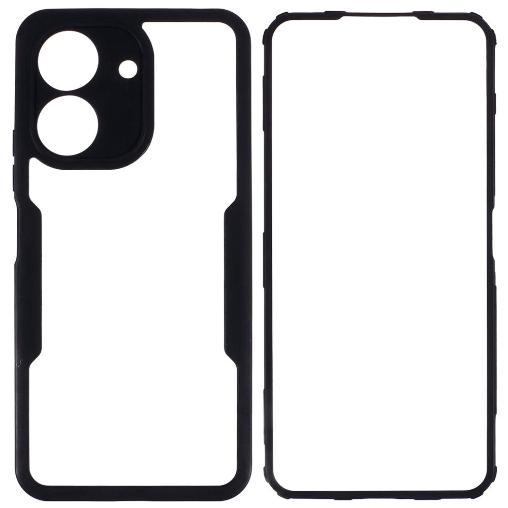 For Xiaomi Redmi 13C 4G / Poco C65 4G Case Acrylic + TPU Transparent Phone Cover with PET Film