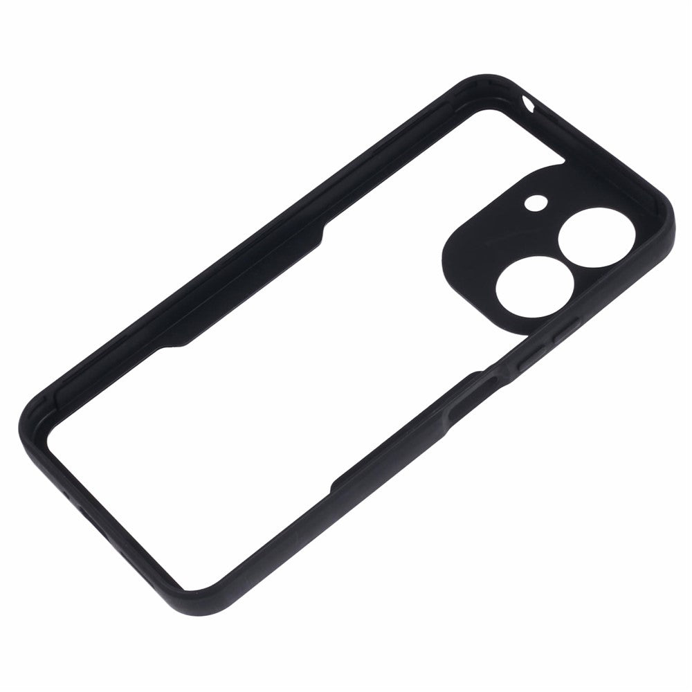 For Xiaomi Redmi 13C 4G / Poco C65 4G Case Acrylic + TPU Transparent Phone Cover with PET Film