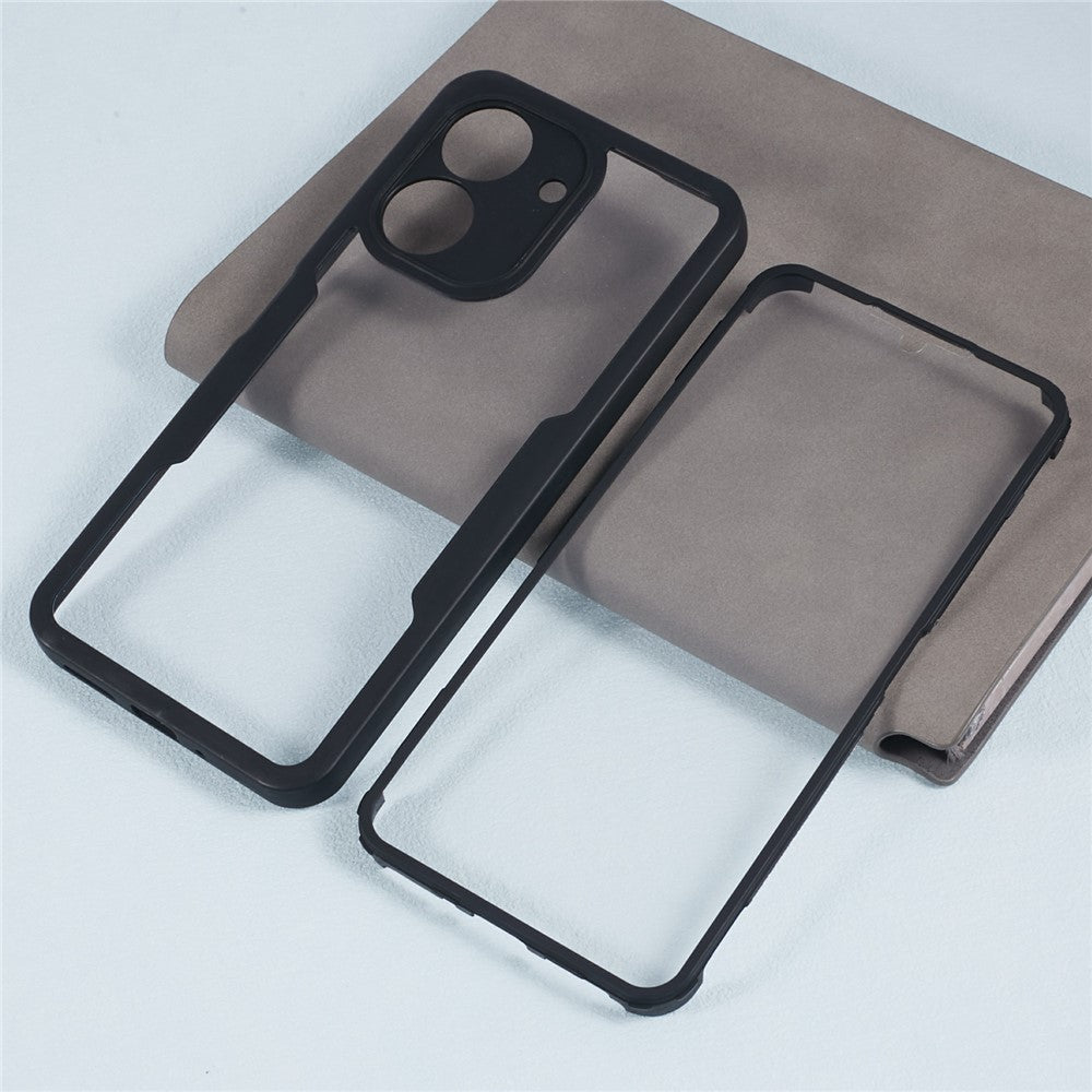 For Xiaomi Redmi 13C 4G / Poco C65 4G Case Acrylic + TPU Transparent Phone Cover with PET Film