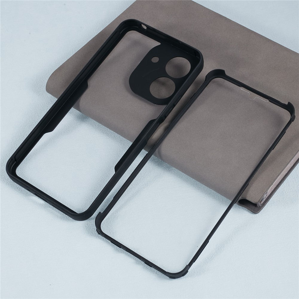 For Xiaomi Redmi 13C 4G / Poco C65 4G Case Acrylic + TPU Transparent Phone Cover with PET Film