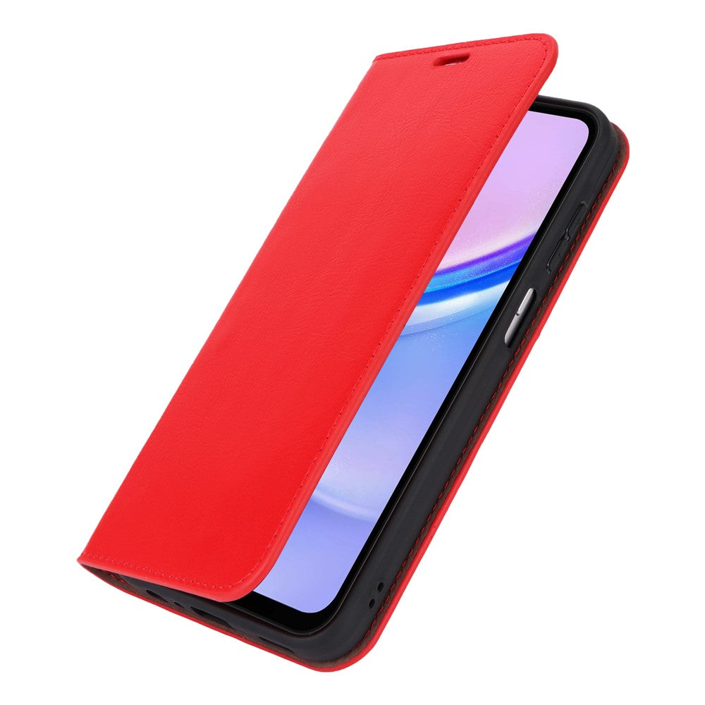 Galaxy A15 5G Echtleder-Hülle mit Kartenfach