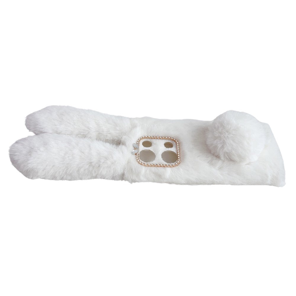 For Xiaomi Redmi Note 13 Pro 4G / Poco M6 Pro 4G TPU Case 3D Bunny Ears Furry Hairball Back Phone Cover
