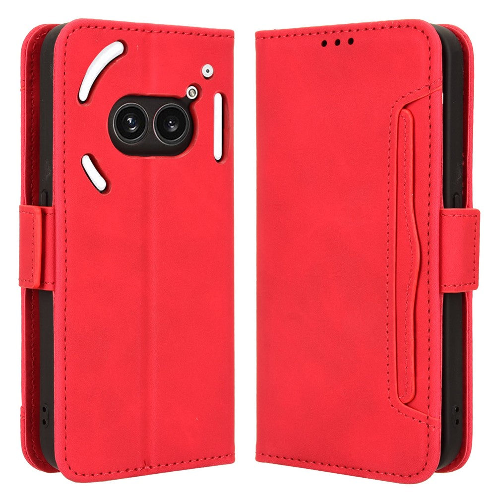 For Nothing Phone (2a) Plus / Phone (2a) Leather Case Multiple Card Slots Magnetic Closure Phone Cover