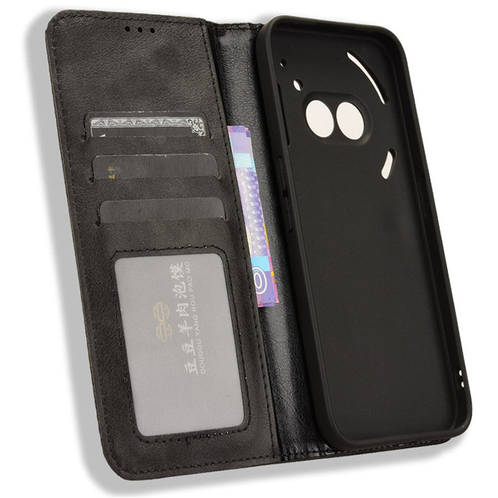 Nothing Phone (2a) Plus / Phone (2a) Wallet-Handyhülle – Aus strapazierfähigem PU-Leder, mit Standfunktion & integriertem Portemonnaie