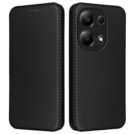 Xiaomi Redmi Note 13 Pro 4G / Xiaomi Poco M6 Pro 4G Handyhülle – Poco M6 Pro 4G Kohlefaser Textur PU Leder