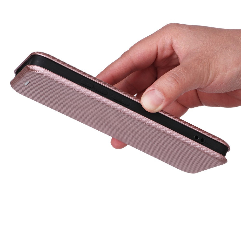 For Xiaomi Redmi Note 13 Pro 4G / Poco M6 Pro 4G Case Carbon Fiber Texture PU Leather Phone Cover