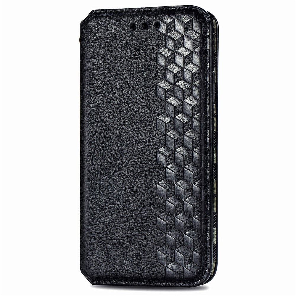 Honor Magic6 Pro 5G Wallet-Handyhülle – Aus PU-Leder, mit Rautenmuster, Brieftaschen- & Ständerfunktion