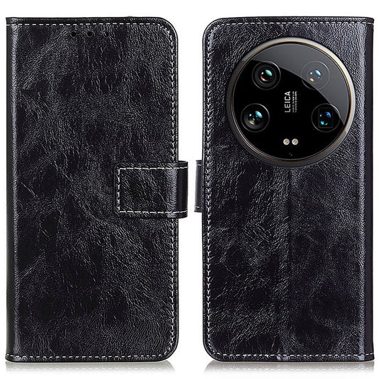 Xiaomi 14 Ultra Handyhülle – Fallsichere Brieftaschen- im Retro-Stil aus PU-Leder