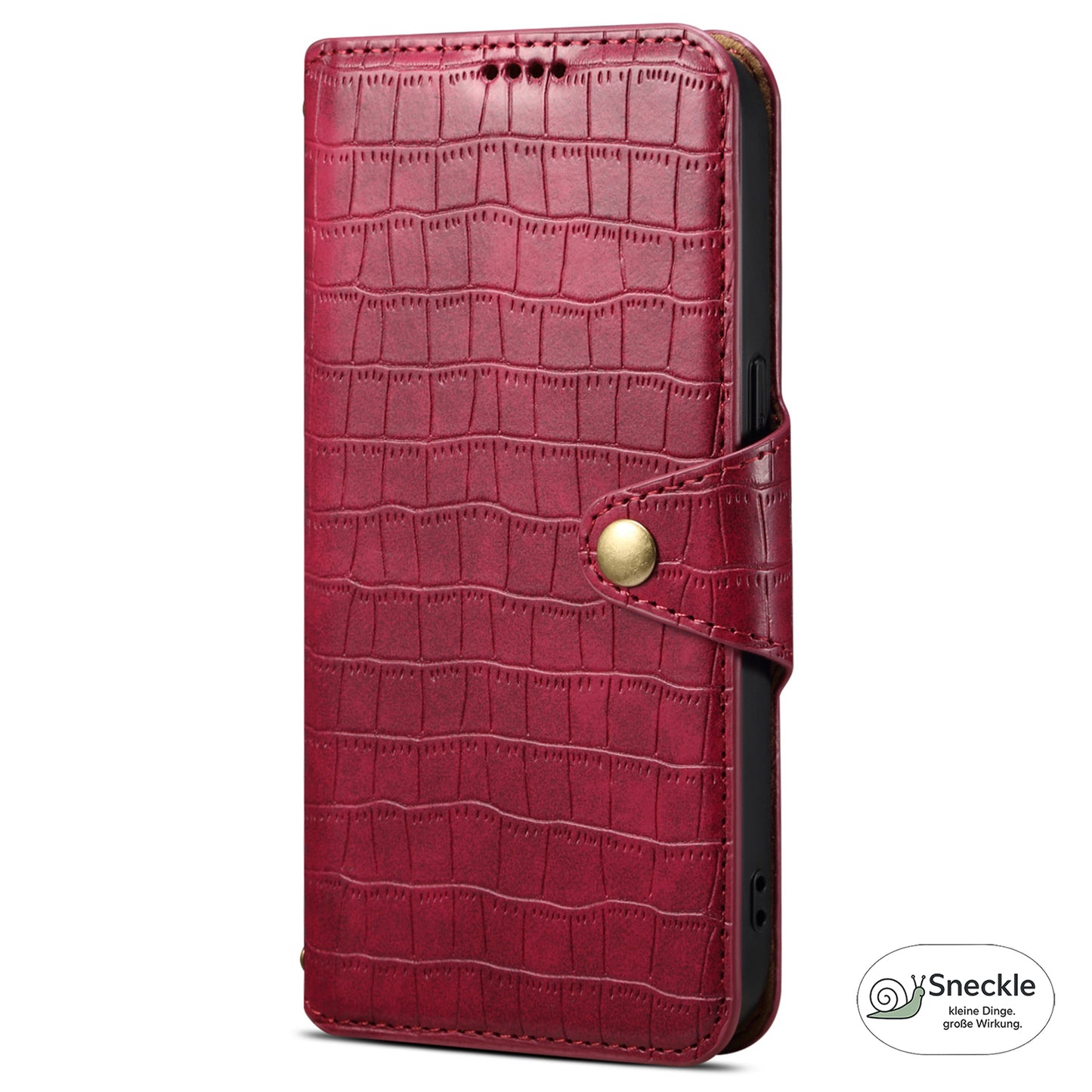 Galaxy A32/M32 5G Leder-Hülle – Krokodil-Muster – Mit Standfunktion