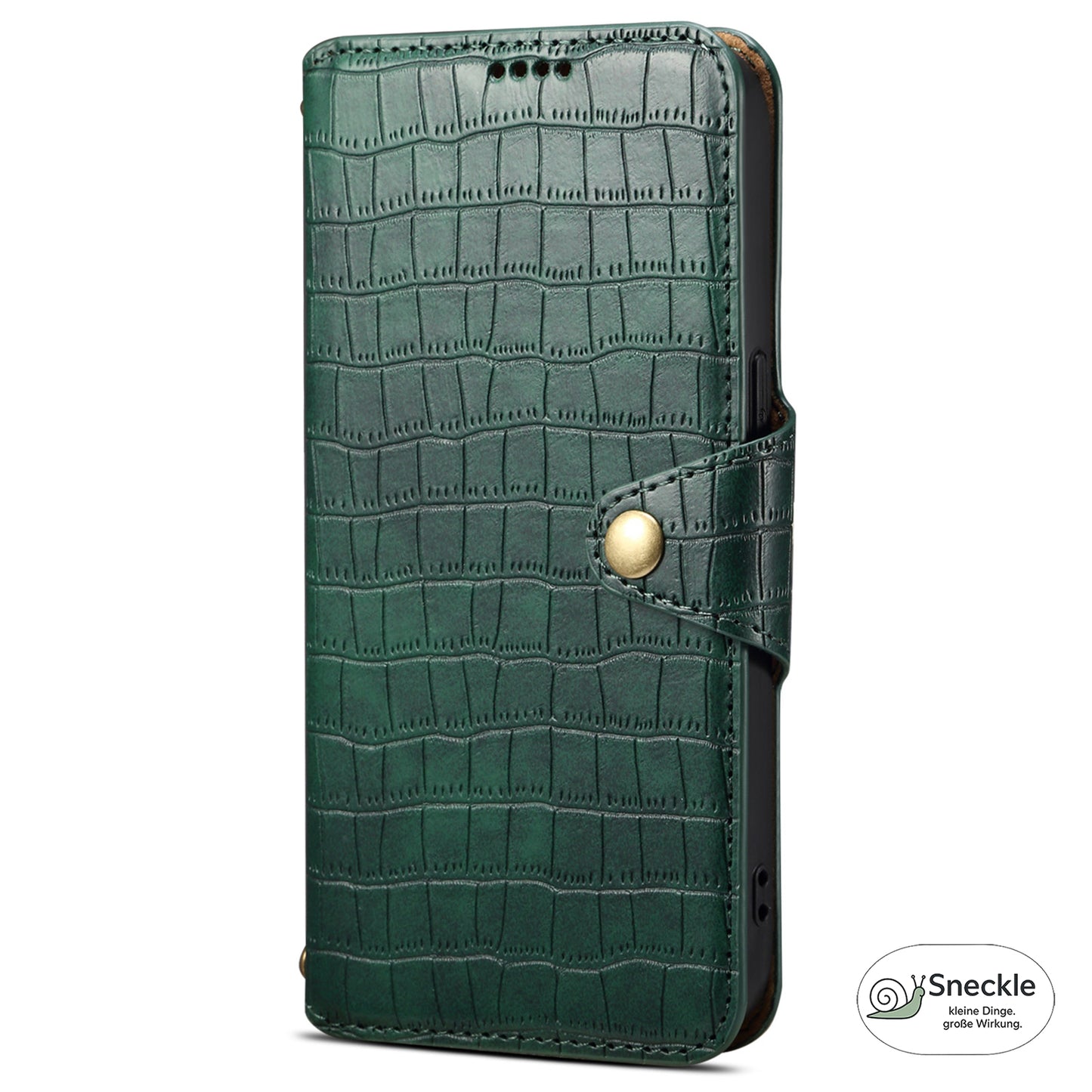 Galaxy A32/M32 5G Leder-Hülle – Krokodil-Muster – Mit Standfunktion