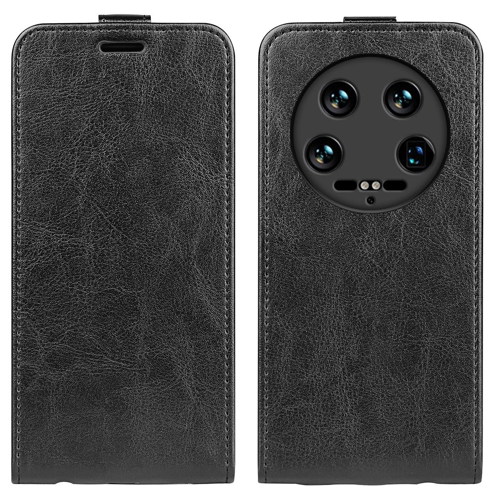 For Xiaomi 14 Ultra Case PU Leather Protective Vertical Flip Phone Cover with Card Holder