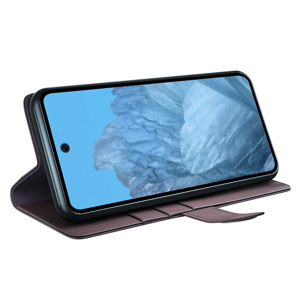 Pixel 9 / Pixel 9 Pro Echtleder Hülle mit Kartenfach
