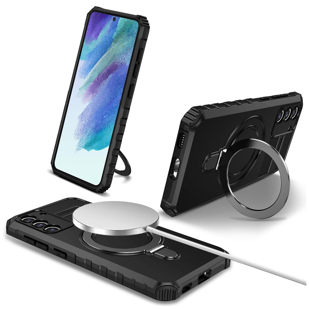 Galaxy S21 FE 5G Magnet-Hülle – Stoßfest & Mit Ständer