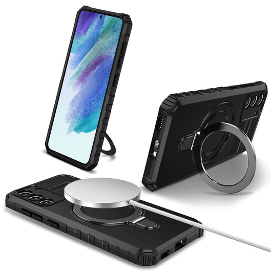 Galaxy S21 FE 5G Magnet-Hülle – Stoßfest & Mit Ständer