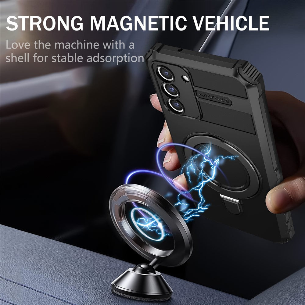 Galaxy S21 FE 5G Magnet-Hülle – Stoßfest & Mit Ständer
