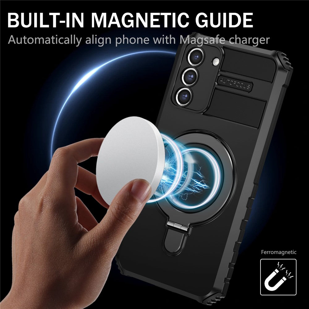 Galaxy S21 FE 5G Magnet-Hülle – Stoßfest & Mit Ständer