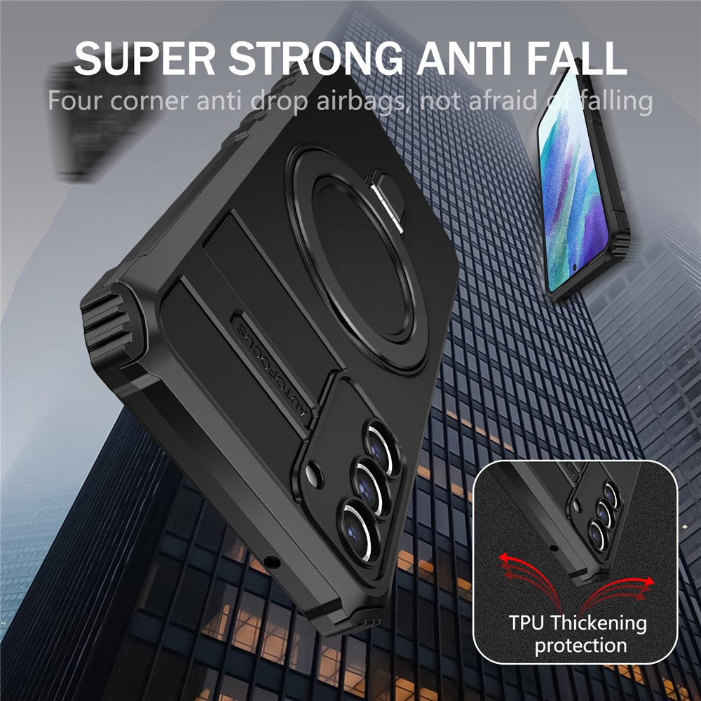Galaxy S21 FE 5G Magnet-Hülle – Stoßfest & Mit Ständer