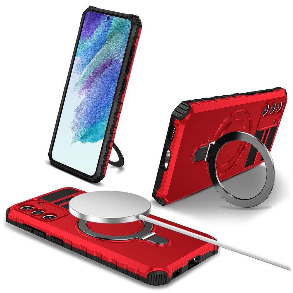 Galaxy S21 FE 5G Magnet-Hülle – Stoßfest & Mit Ständer