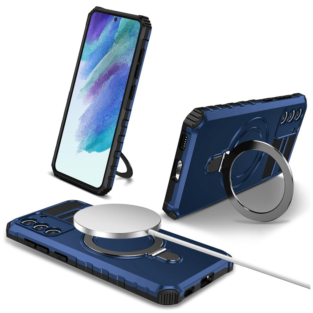 Galaxy S21 FE 5G Magnet-Hülle – Stoßfest & Mit Ständer