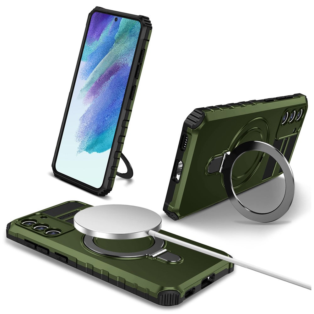 Galaxy S21 FE 5G Magnet-Hülle – Stoßfest & Mit Ständer