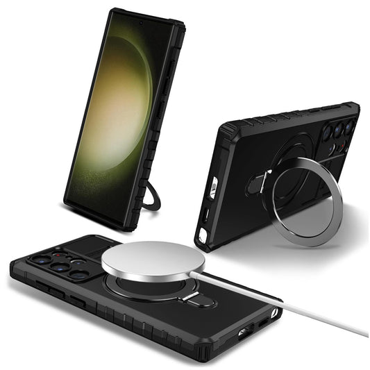 Galaxy S24 Ultra Magnet-Hülle – Stoßfest & Mit Ständer