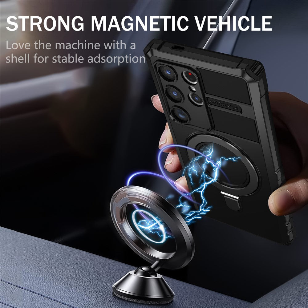 Galaxy S24 Ultra Magnet-Hülle – Stoßfest & Mit Ständer
