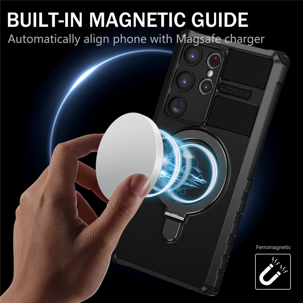 Galaxy S24 Ultra Magnet-Hülle – Stoßfest & Mit Ständer