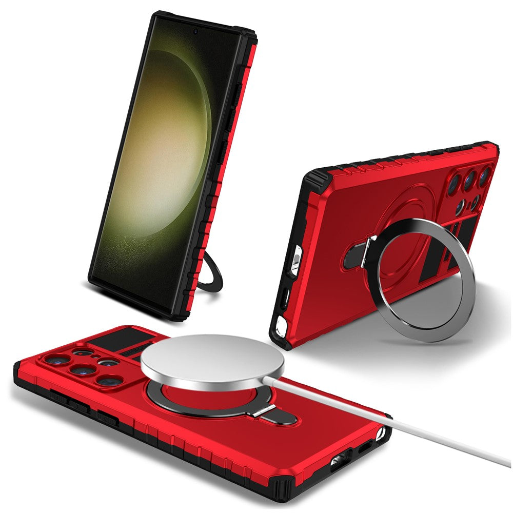 Galaxy S24 Ultra Magnet-Hülle – Stoßfest & Mit Ständer