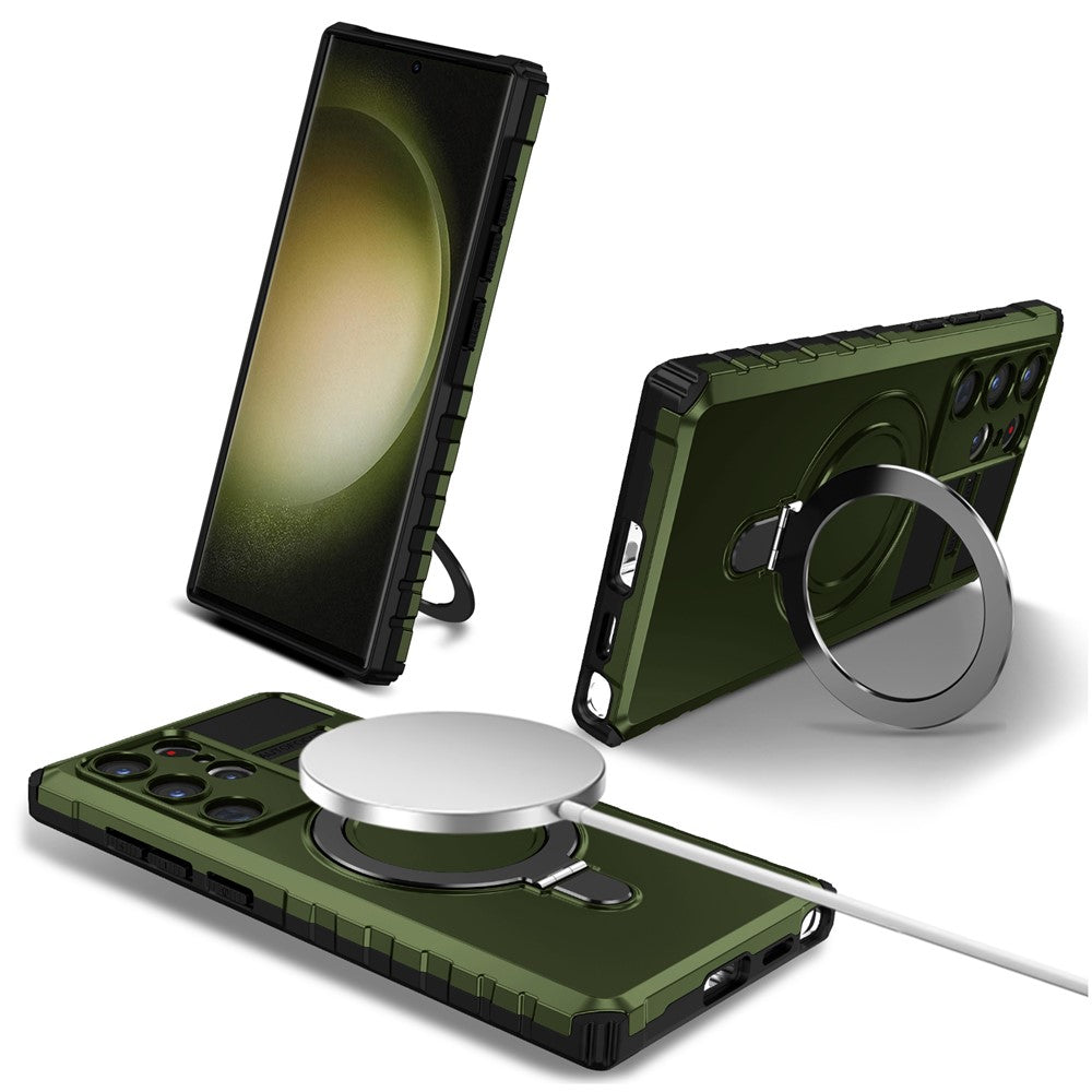 Galaxy S24 Ultra Magnet-Hülle – Stoßfest & Mit Ständer