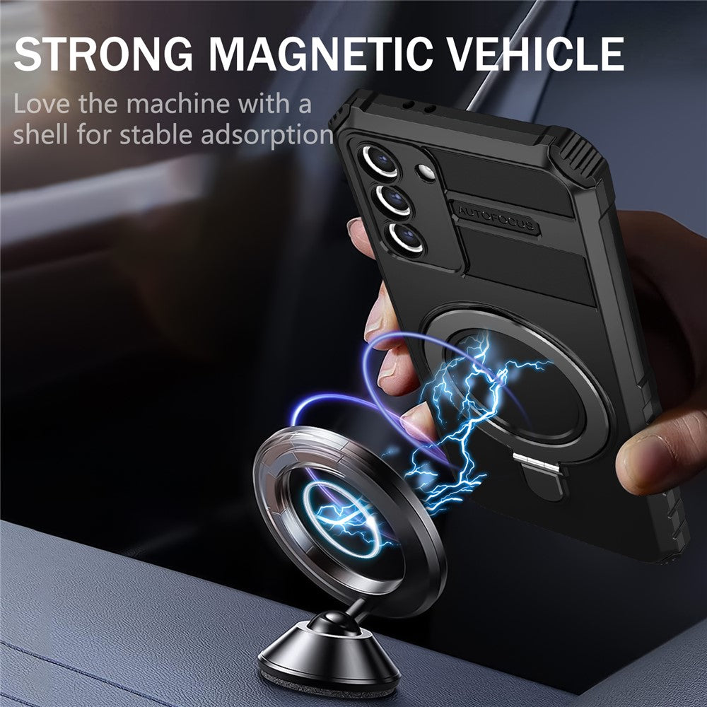 Galaxy S21 4G/5G Magnet-Hülle – Stoßfest & Mit Ständer