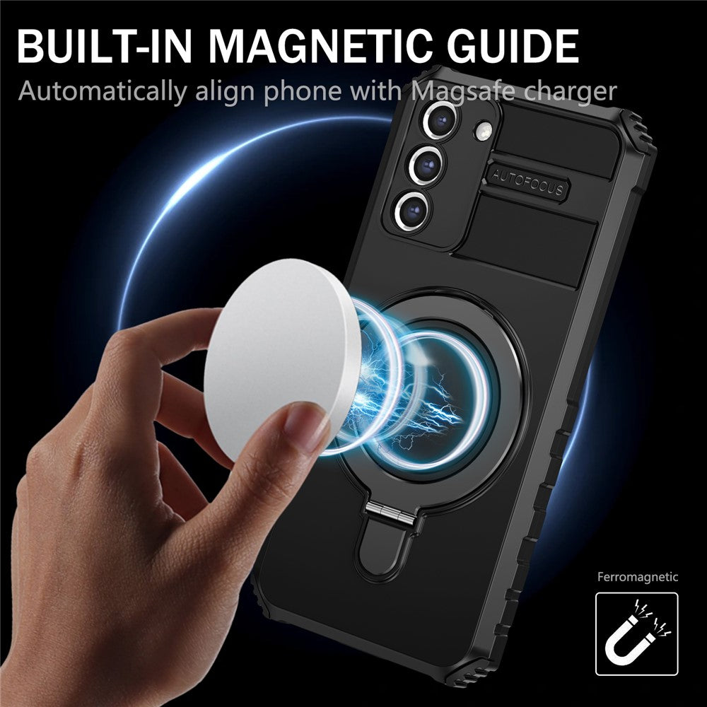 Galaxy S21 4G/5G Magnet-Hülle – Stoßfest & Mit Ständer