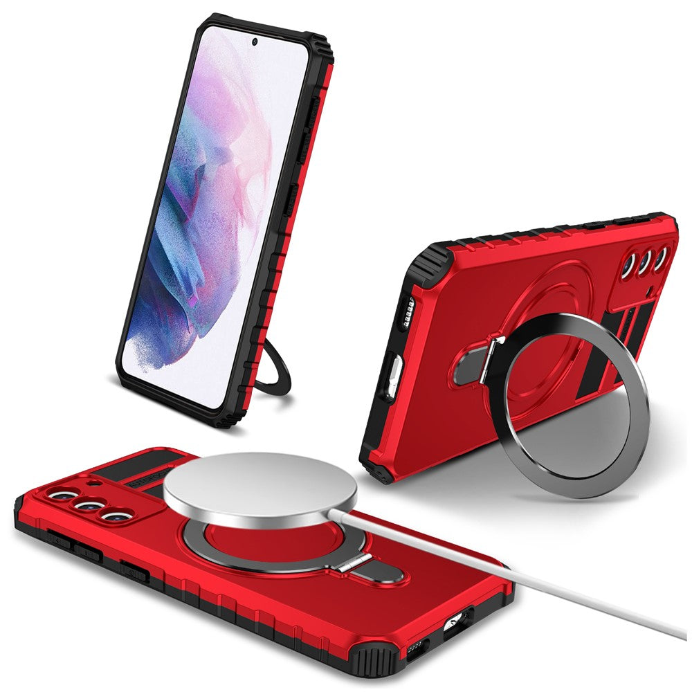 Galaxy S21 4G/5G Magnet-Hülle – Stoßfest & Mit Ständer