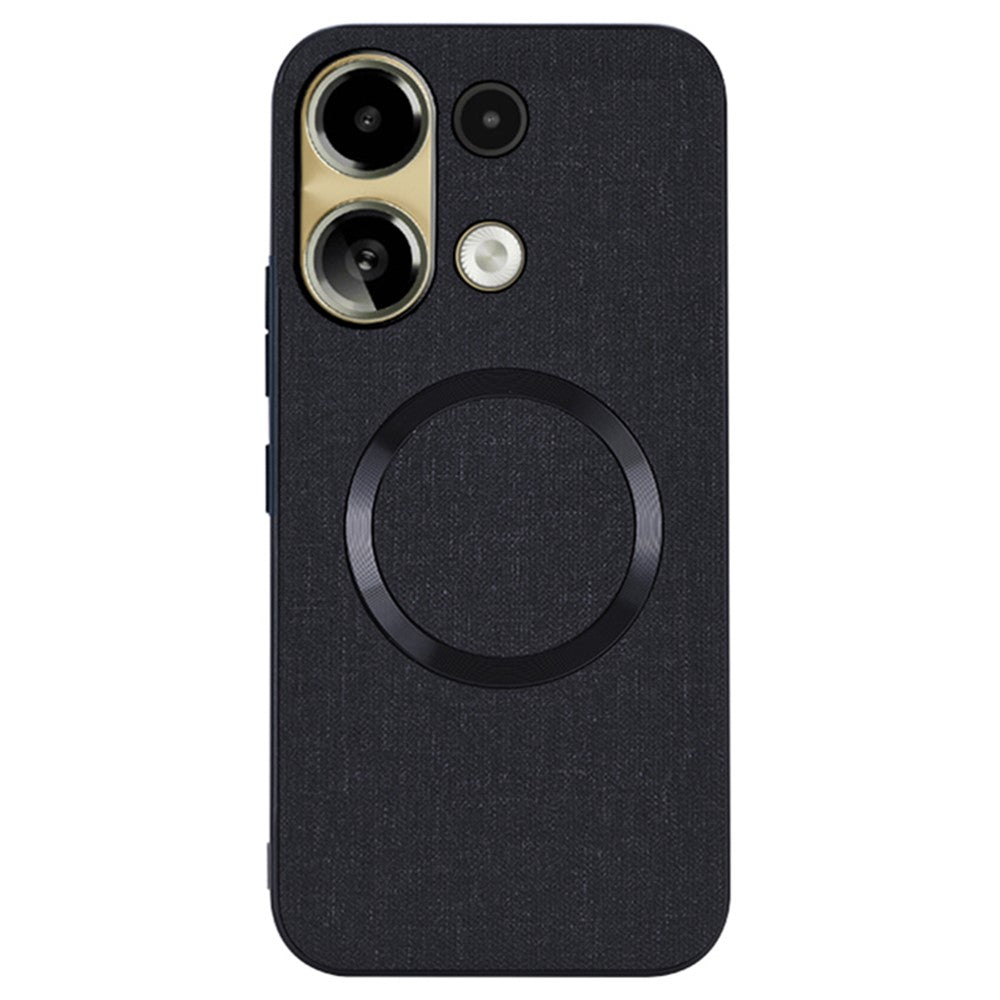 For Xiaomi Redmi Note 13 4G Case Scratch-proof TPU+Cloth Phone Shell Magnetic Case