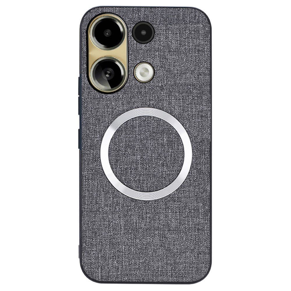 For Xiaomi Redmi Note 13 4G Case Scratch-proof TPU+Cloth Phone Shell Magnetic Case