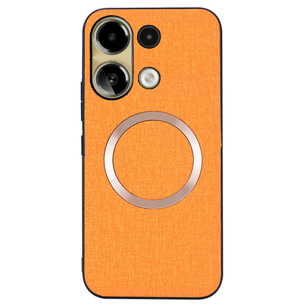 For Xiaomi Redmi Note 13 4G Case Scratch-proof TPU+Cloth Phone Shell Magnetic Case