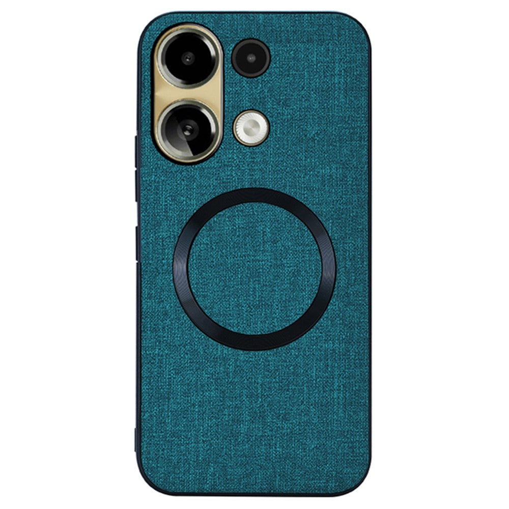 For Xiaomi Redmi Note 13 4G Case Scratch-proof TPU+Cloth Phone Shell Magnetic Case
