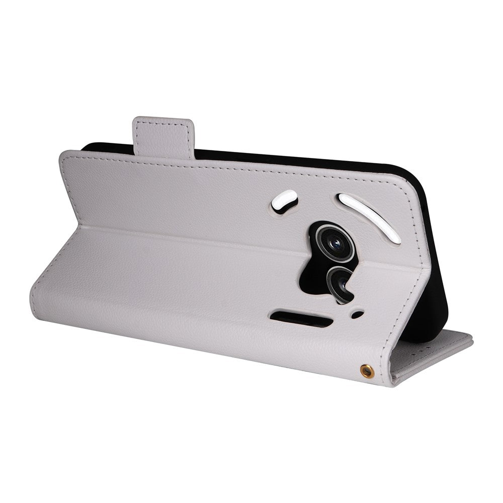 Nothing Phone (2a) Plus / Phone (2a) Wallet-Handyhülle – Aus PU-Leder & Litschi-Textur, mit Ständer & Tragegurt