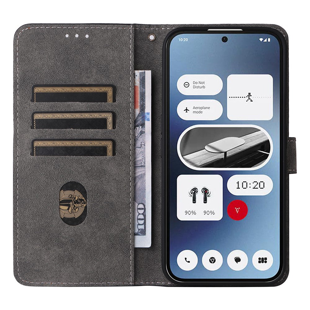 For Nothing Phone (2a) Plus / Phone (2a) Leather Case with Strap RFID Blocking Wallet Phone Cover
