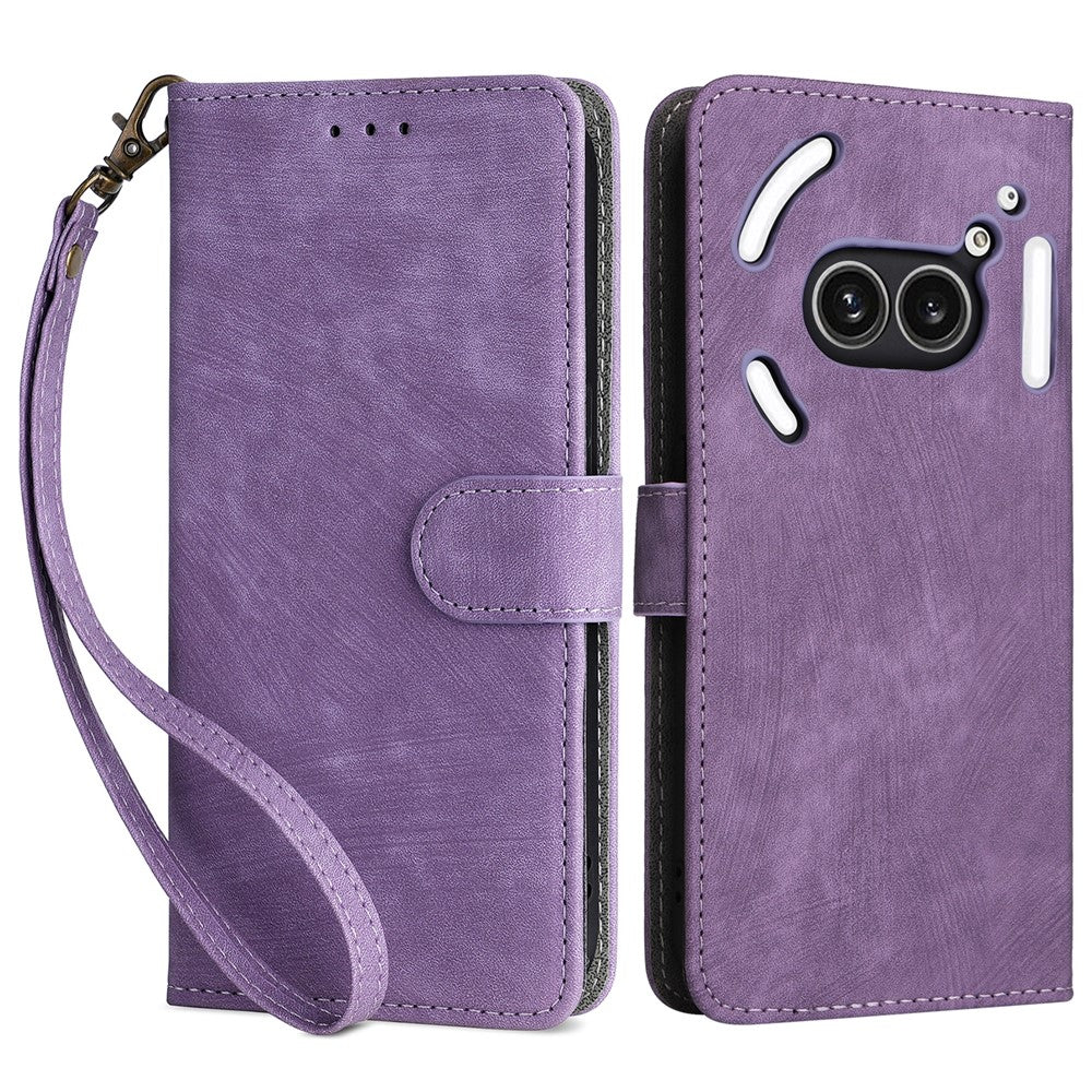For Nothing Phone (2a) Plus / Phone (2a) Leather Case with Strap RFID Blocking Wallet Phone Cover