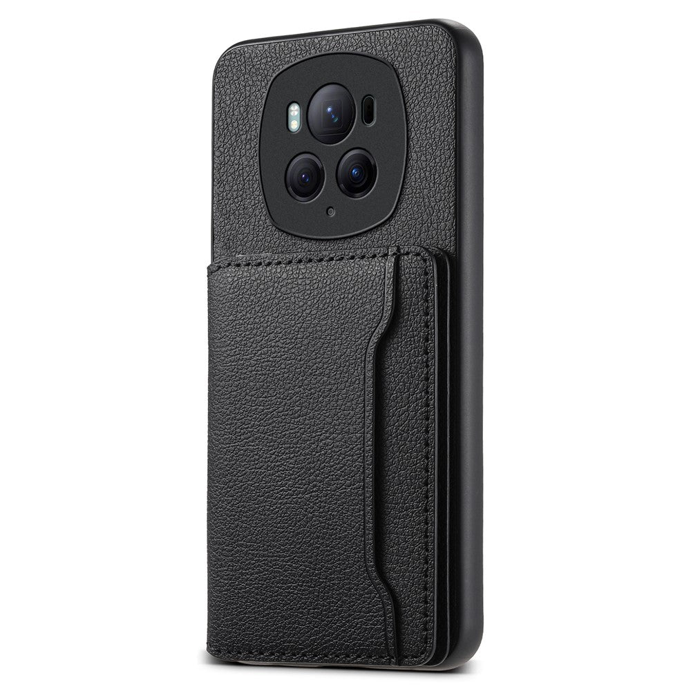 Honor Magic6 Pro 5G Handyhülle – Schutzhülle mit Ständer, stoßfest, lederbeschichtet, PC+TPU-Rückseite