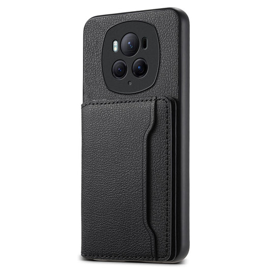 Honor Magic6 Pro 5G Handyhülle – Schutzhülle mit Ständer, stoßfest, lederbeschichtet, PC+TPU-Rückseite