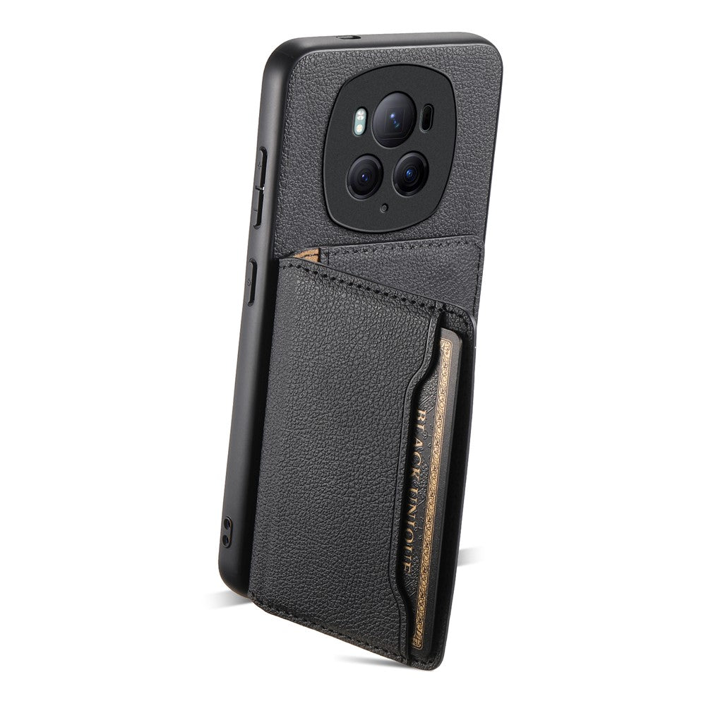 Honor Magic6 Pro 5G Handyhülle – Schutzhülle mit Ständer, stoßfest, lederbeschichtet, PC+TPU-Rückseite